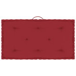 Pernă de podea din paleți, roșu burgundia, 73x40x7 cm, bumbac