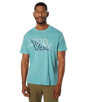 Imbracaminte Barbati RVCA Hampton Short Sleeve Tee Teal, RVCA