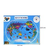 Puzzle lemn 27 piese harta lumii Engros, 