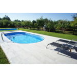 Piscina otel, set complet piscina ovala caribi din otel galvanizat 700x350x150 cm, 10