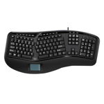Tastatura cu fir ADESSO Tru-Form Ergonomic Touchpad, USB, Layout US INT, negru