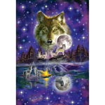 Puzzle 1000 piese - Wolf in the moonlight, Schmidt