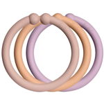 BIBS Loops cercuri pentru atârnat Blush / Peach / Dusky Lilac 12 buc, BIBS