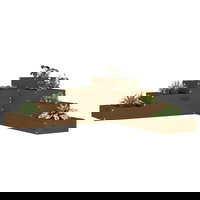 Jardinieră grădină cu 4 niveluri, alb, 106x104,5x36 cm lemn pin, Casa Practica