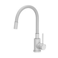 Baterie bucatarie cu pipa flexibila Quadron Pop Maggie alb mat