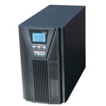 UPS 2000VA / 1800W Online dubla conversie, cu management, 4 x 9Ah, sinusoida pura, TED Electric TED003980, TED ELECTRIC