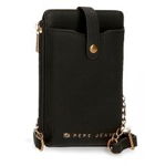 Geanta de telefon, cu portofel, Pepe Jeans Diane, protectie RFID, negru, 9.5x16.5 cm 757, Badenis Trading