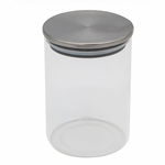 Recipient din sticla borosilicata Pufo Spice pentru zahar, cafea, ceai sau condimente, cu capac ermetic, 500 ml, Pufo