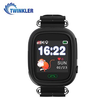 Ceas Smartwatch Pentru Copii Twinkler TKY-Q90 cu Functie Telefon Localizare GPS - Negru Cartela SIM Cadou tky-q90-negru
