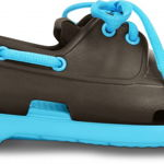 Pantofi Crocs Kids' Beach Line Lace Boat Shoe Maro - Espresso/Electric Blue