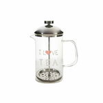 Ceainic DKD Home Decor Transparent Oțel inoxidabil Argintiu Sticlă borosilicată (18 x 9.5 x 20.5 cm) (1 L), DKD Home Decor