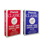 Set carti de joc Piatnik "CLASSIC", 2 pachete a 55 de carti, unul rosu, celalalt albastru, fabricate in Austria