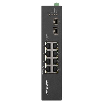 Switch 8 porturi Gigabit PoE, 2 porturi uplink SFP - HIKVISION DS-3T0510HP-E-HS, HIKVISION