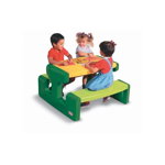 Little Tikes - Masa de picnic pentru 6 copii, Verde , Galben, Little Tikes