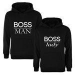 Set Hanorace pentru Cupluri Boss Man / Boss Lady Cod SH542, Zoom Fashion