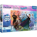 Puzzle Primo Super Shape XXL Trefl cu 160 de piese Frozen Descopera Lumea Inghetata 50022, Viva Toys