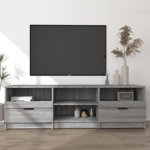 vidaXL Comodă TV, alb și stejar sonoma, 150x33,5x45 cm, lemn prelucrat, vidaXL