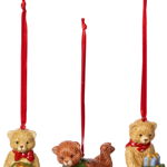 Set 3 decoratiuni brad Villeroy & Boch Nostalgic Ornaments Teddy 9,5cm