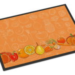 Caroline`s Treasures Carolines Comori BB5131JMAT Fructe și legume în Orange interior sau Outdoo Multicolore 36L x 24W, 