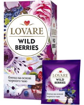 Ceai negru Lovare Wild Berry, 24 pliculete