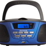 Sistem audio portabil Aiwa BBTU-300BL, 5 W, 2 canale, CD, Bluetooth, USB, Albastru