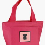 Caroline`s Treasures Carolines Comori BB1235PK-8808 Checkerboard Pink Black Labrador Lunch Bag Roz, 