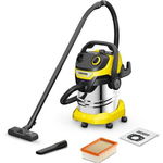 Aspirator WD 5 S V-25/5/22 Aspirare Uscata si Umeda 25L 1100W Argintiu/Galben/Negru, Karcher