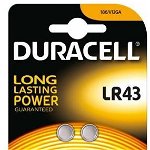 Baterii alcaline Duracell LR43, 1.5V, 2 buc