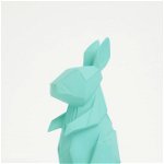Lampa LED turcoaz in forma de iepuras origami - Disaster Rabbit