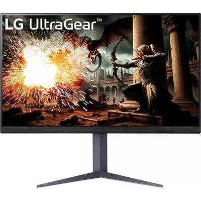 Monitor Gaming LG UltraGear™ 32GS75Q-B, 31.5", QHD (2560x1440), IPS, 180Hz, 1ms (GtG), Anti-Glare, DisplayHDR™ 400, NVIDIA G-Sync™ Compatible, AMD FreeSync™, HDR 10, Flicker Safe, VESA Adaptive Sync, Black Stabilizer, HDMI, DP, VESA 100x100mm, Negru/Gri