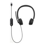 Casti stereo Modern Microsoft, 1.5 m, microfon incorporat, USB, Negru, MICROSOFT