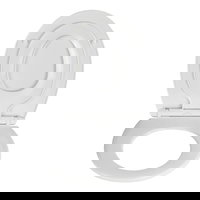 Capac de toaleta cu sistem automat de coborare, Wenko, Syros, 37 x 44 cm, termoplastic, alb, Wenko