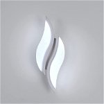 Lampa de perete pentru interior Goeco, LED, 20W, 65OOK, metal/acrilic, alb, 29 x 10 x 5 cm