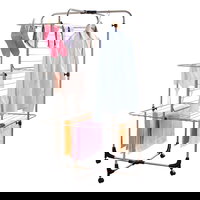 Uscator rufe vertical pliabil cu rotile, cadru metalic, Tower Crom, 30 m