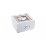 Cutie albă pentru bijuterii Home Charline 15x15x8 cm, Athenea