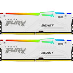 FURY Beast RGB White 32GB DDR5 6000MHz CL36 Dual Channel Kit, Kingston