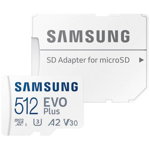 MICROSDXC EVO 512GB CL10 UHS1 W/ AD SM, Samsung
