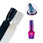 Hollywood Top Coat cu sclipici Molly Lac fara degresare- Silver Blue - HT-SB, MOLLY LAC