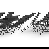 vidaXL Set mobilier de gradina 7 piese antracit aluminiu