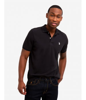 Imbracaminte Barbati US Polo Assn PIQUE SMALL LOGO POLO SHIRT BLACKWHITE