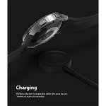 Set 2 carcase Ringke Slim compatibil cu Samsung Galaxy Watch 4 (44mm) Negru/Transparent, Ringke
