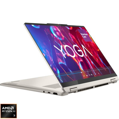 Laptop 2-in-1 Lenovo Yoga 7 14AKP10, AMD Ryzen AI 7 350, 14 inch Touch, RAM 32GB, SSD 1TB, AMD Radeon 860M Graphics, Windows 11, Seashell