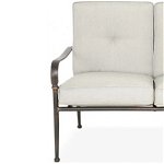 Canapea cu 2 locuri, Sorrento, L.125.8 l.84 H.91 cm, aluminiu, bronz/gri, Maison