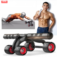 Aparat Fitness Cu 4 Roti Pentru Abdomen Si Spate, MelaStore