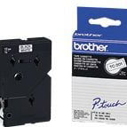 Banda Originala Brother TC201, 12mm x 7.7m, Negru pe Alb, Brother