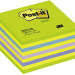 Cub Notes Adeziv Post-It 3M Neon 76 76 X 76 Mm 450 File, Post-It 3M