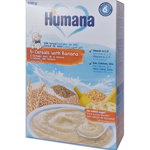 Cereale cu lapte si banana Humana 5 cereale, 200g, de la 6 luni