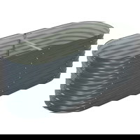 Strat inaltat de gradina, VIDAXL, 240x80x81 cm, Otel, Gri