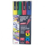 Set Marker acrilic PC-3M Fine, 4 bucati, Posca