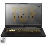 Laptop Gaming ASUS TUF Gaming F17 FX706LI cu procesor Intel® Core™ i7-10870H pana la 5.00 GHz, 17.3", Full HD, 120Hz, 8GB, 1TB SSD, NVIDIA® GeForce® GTX 1650 Ti 4GB, Free DOS, Fortress Gray